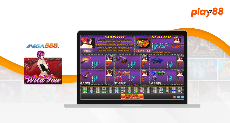 Wildfox is a raunchy online casino slot game from Mega888, playable on Play88.