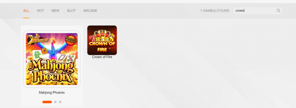 Utilize the search bar on the homepage to effortlessly find the Crown slot game.