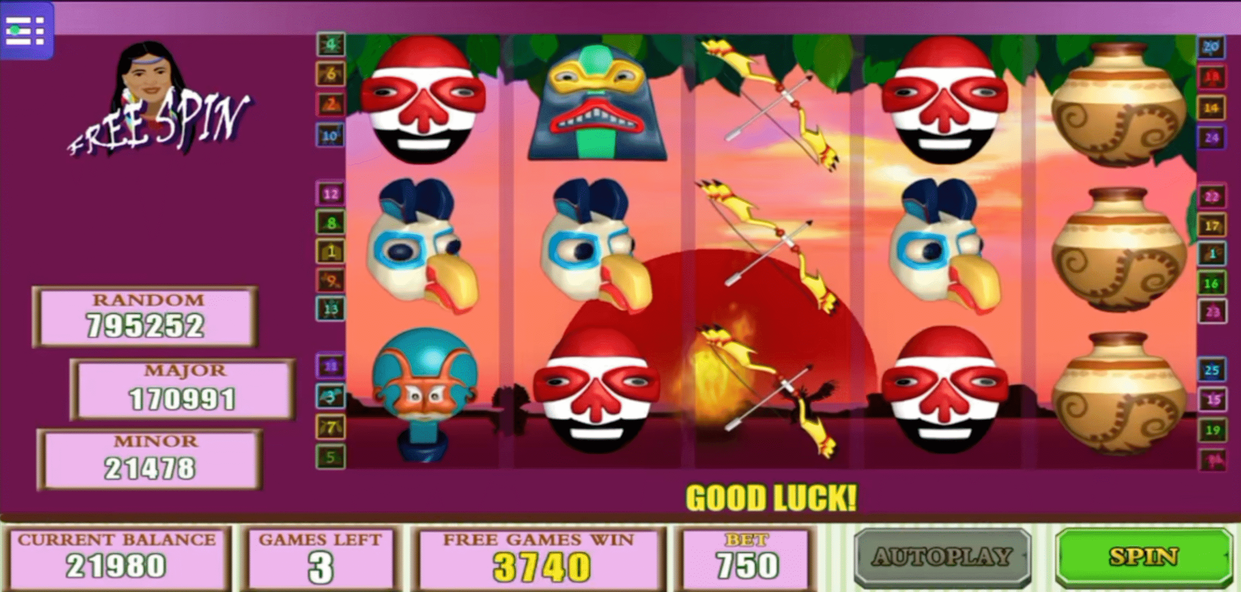 Native Indian Mega888 Free Spins gameplay