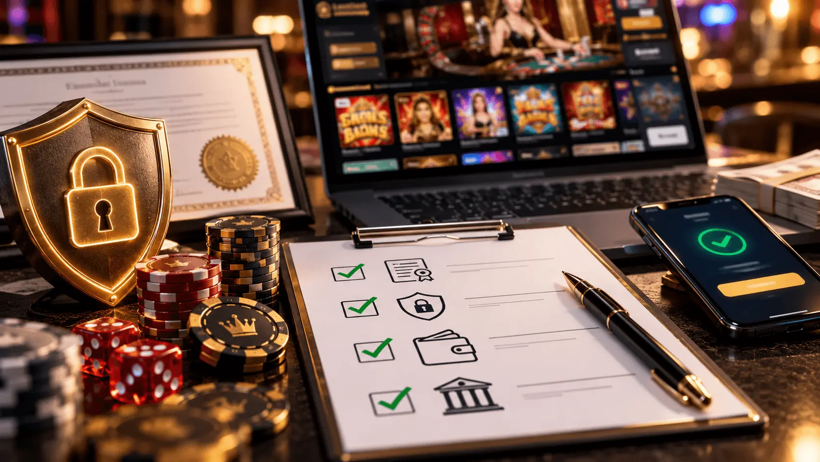 Checklist for evaluating online casino licensing, security and withdrawals